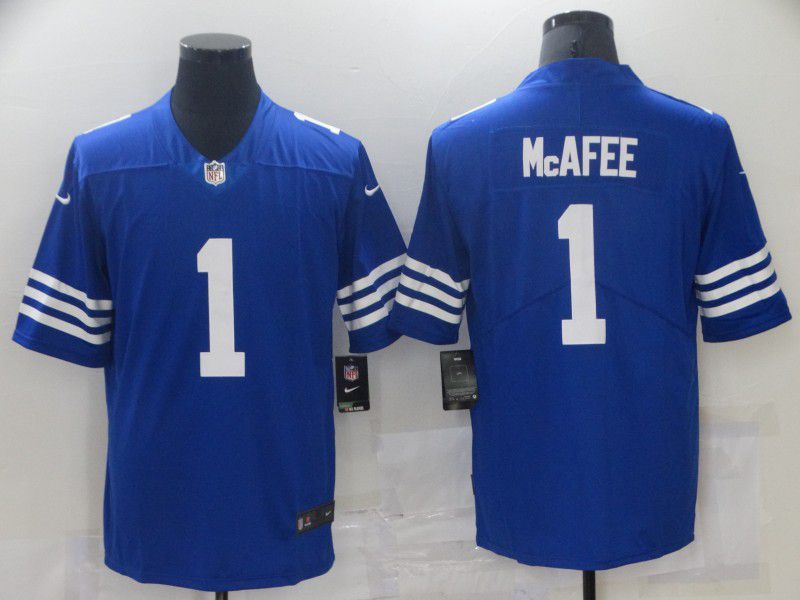 Men Indianapolis Colts #1 Mcafee Blue Nike Vapor Untouchable Limited 2021 NFL Jersey->indianapolis colts->NFL Jersey